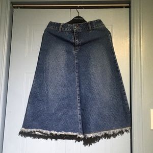 Long Jean Skirt